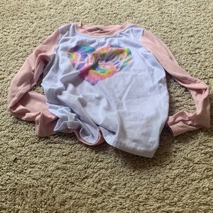 Pink long sleeve pj top